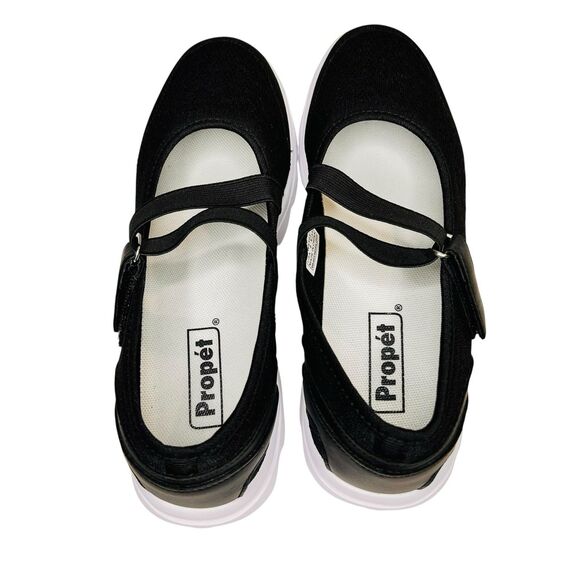 Propet Women's Mary Jane Walking Shoe Sneakers Black Fabric Size 8 Narrow - Picture 6 of 14